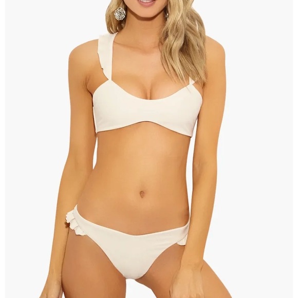 Gillia Clothing Sonia ruffle strap bikini bottom NWT - Picture 3 of 6